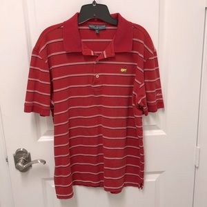 Master’s Collection Red Striped Golf Shirt